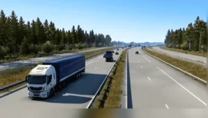 Truckers of Europe 3 MOD APK showing enhanced graphics settings and performance options