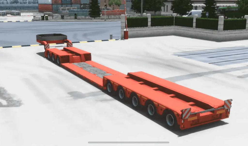 Truckers of Europe 3 MOD APK displaying variety of unlocked trailers and cargo types